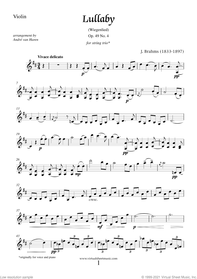 Mother's Day Collection sheet music for string trio, classical score, intermediate skill level