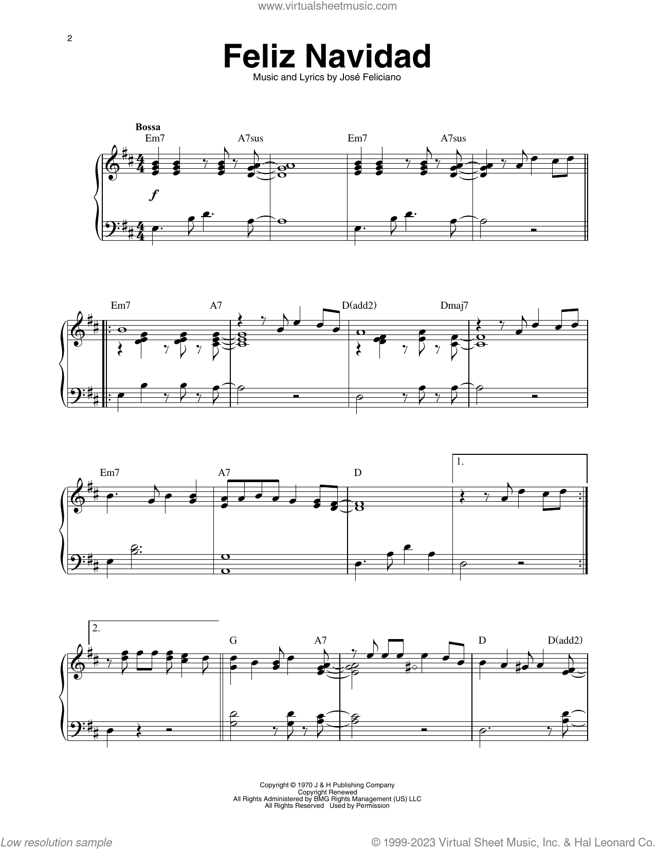 Feliz Navidad Arr Maeve Gilchrist Sheet Music For Harp Solo