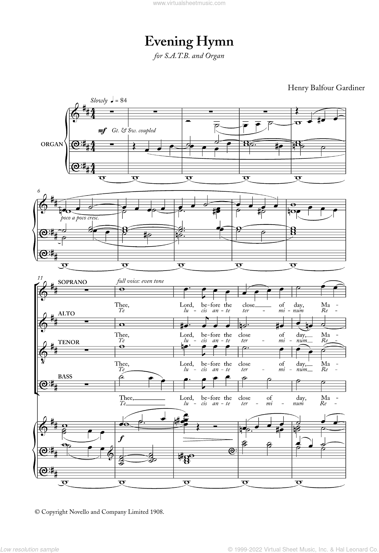 Hymn Sheet Music