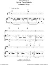 Cover icon of Simple Twist Of Fate sheet music for voice, piano or guitar by Bob Dylan, intermediate skill level