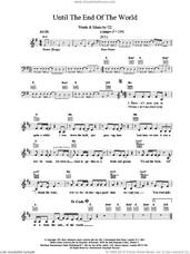Cover icon of Until The End Of The World sheet music for voice and other instruments (fake book) by U2, intermediate skill level