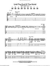 Cover icon of Until The End Of The World sheet music for guitar (tablature) by U2, intermediate skill level