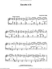 Cover icon of Gavotte In Bb, (intermediate) sheet music for piano solo by George Frideric Handel, classical score, intermediate skill level