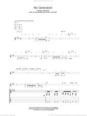 Cover icon of My Generation sheet music for voice, piano or guitar by The Who and Pete Townshend, intermediate skill level