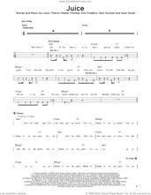 Cover icon of Juice sheet music for bass solo by Lizzo, Eric Frederic, Sam Sumser, Sean Small and Theron Thomas, intermediate skill level