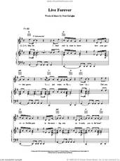 Cover icon of Live Forever sheet music for voice, piano or guitar by Oasis, intermediate skill level