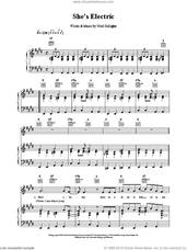 Cover icon of She's Electric sheet music for voice, piano or guitar by Oasis, intermediate skill level
