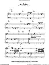 Cover icon of No Religion sheet music for voice, piano or guitar by Van Morrison, intermediate skill level