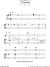 Cover icon of Valparaiso sheet music for voice, piano or guitar by Sting, intermediate skill level