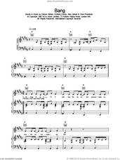 Cover icon of Bang sheet music for voice, piano or guitar by Blur, intermediate skill level