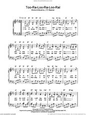 Cover icon of Too Ra Loo Ra Loo Ral sheet music for voice, piano or guitar by James R. Shannon, intermediate skill level