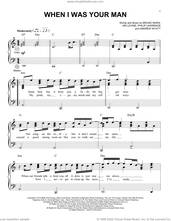 Cover icon of When I Was Your Man sheet music for accordion by Bruno Mars, Andrew Wyatt, Ari Levine and Philip Lawrence, intermediate skill level