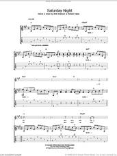Cover icon of Saturday Night sheet music for guitar (tablature) by Suede, intermediate skill level