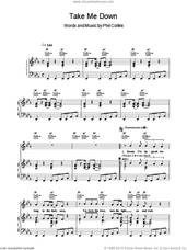 Cover icon of Take Me Down sheet music for voice, piano or guitar by Phil Collins, intermediate skill level