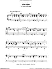 Cover icon of Star Trek sheet music for piano solo by Alexander Courage and Star Trek(R), intermediate skill level