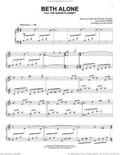 Cover icon of Beth Alone (from The Queen's Gambit) sheet music for piano solo by Carlos Rafael Rivera and Lukas Frank, intermediate skill level