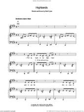 Cover icon of Highlands sheet music for voice, piano or guitar by Bob Dylan, intermediate skill level
