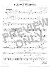 Cover icon of Surface Pressure (from Encanto) sheet music for orchestra (percussion) by Lin-Manuel Miranda and Larry Moore, intermediate skill level