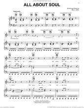 Cover icon of All About Soul sheet music for voice, piano or guitar by Billy Joel and David Rosenthal, intermediate skill level
