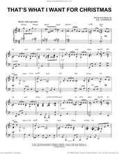 Cover icon of That's What I Want For Christmas [Jazz version] (arr. Brent Edstrom) sheet music for piano solo by Nancy Wilson, Brent Edstrom and E.E. Lawrence, intermediate skill level