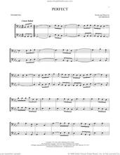 Cover icon of Perfect sheet music for two trombones (duet, duets) by Ed Sheeran, intermediate skill level
