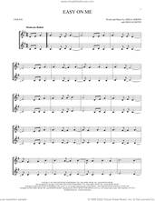 Cover icon of Easy On Me sheet music for two violins (duets, violin duets) by Adele, Adele Adkins and Greg Kurstin, intermediate skill level