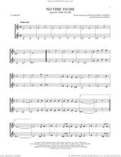 Cover icon of No Time To Die sheet music for two clarinets (duets) by Billie Eilish, intermediate skill level