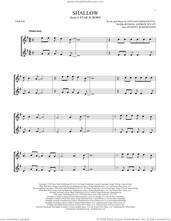 Cover icon of Shallow (from A Star Is Born) sheet music for two violins (duets, violin duets) by Lady Gaga & Bradley Cooper, Andrew Wyatt, Anthony Rossomando, Lady Gaga and Mark Ronson, intermediate skill level