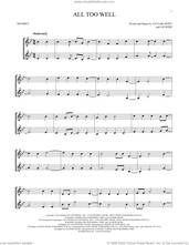 Cover icon of All Too Well sheet music for two trumpets (duet, duets) by Taylor Swift and Liz Rose, intermediate skill level