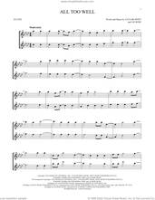 Cover icon of All Too Well sheet music for two flutes (duets) by Taylor Swift and Liz Rose, intermediate skill level