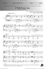 Cover icon of I Will Praise You sheet music for choir (SATB: soprano, alto, tenor, bass) by Glenn A. Pickett, intermediate skill level