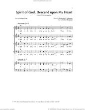 Cover icon of Spirit of God (Descend Upon My Heart) sheet music for choir (SATB: soprano, alto, tenor, bass) by FREDERICK C. ATKINSON, Robert Berglund and George Croly, intermediate skill level