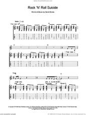 Cover icon of Rock 'N' Roll Suicide sheet music for guitar (tablature) by David Bowie, intermediate skill level