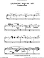 Cover icon of Symphony No.4 'Tragic' in C Minor - 2nd Movement: Andante sheet music for piano solo by Franz Schubert, classical score, intermediate skill level