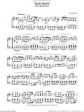 Cover icon of Gute Nacht sheet music for piano solo by Franz Schubert, classical score, intermediate skill level