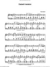 Cover icon of Diabelli Variation sheet music for piano solo by Franz Schubert, classical score, intermediate skill level