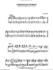 Cover icon of Huttenbrenner Variations sheet music for piano solo by Franz Schubert, classical score, intermediate skill level