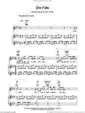 Cover icon of She Falls sheet music for voice, piano or guitar by John Power, intermediate skill level