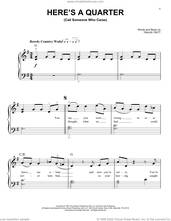 Cover icon of Here's A Quarter (Call Someone Who Cares) sheet music for piano solo by Travis Tritt, beginner skill level