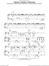 Cover icon of Signed, Sealed, Delivered sheet music for voice, piano or guitar  and Stevie Wonder, intermediate skill level