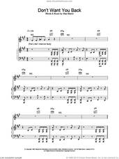 Cover icon of Don't Want You Back sheet music for voice, piano or guitar by Backstreet Boys, intermediate skill level