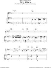 Cover icon of Sing It Back sheet music for voice, piano or guitar by Moloko, intermediate skill level