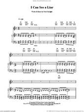 Cover icon of I Can See A Liar sheet music for voice, piano or guitar by Oasis, intermediate skill level
