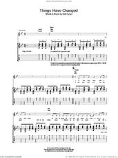 Cover icon of Things Have Changed sheet music for guitar (tablature) by Bob Dylan, intermediate skill level