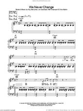 Cover icon of We Never Change sheet music for voice, piano or guitar by Coldplay, intermediate skill level