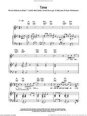 Cover icon of Time sheet music for voice, piano or guitar by Backstreet Boys, intermediate skill level