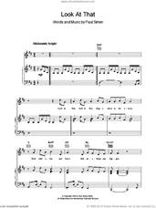 Cover icon of Look At That sheet music for voice, piano or guitar by Paul Simon, intermediate skill level
