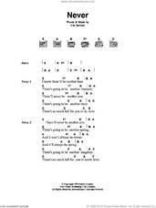 Cover icon of Never sheet music for guitar (chords) by Cat Stevens, intermediate skill level