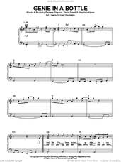 Cover icon of Genie In A Bottle sheet music for piano solo by Christina Aguilera, David Frank, Pam Sheyne and Steve Kipner, intermediate skill level