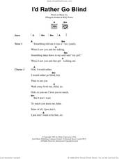 Cover icon of I'd Rather Go Blind sheet music for guitar (chords) by Etta James, Billy Foster, Donto Foster and Ellington Jordan, intermediate skill level